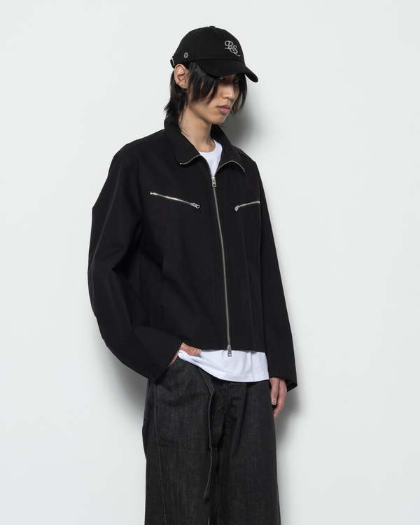 Simple Project Double Placket Jacket - Black | Garmentory