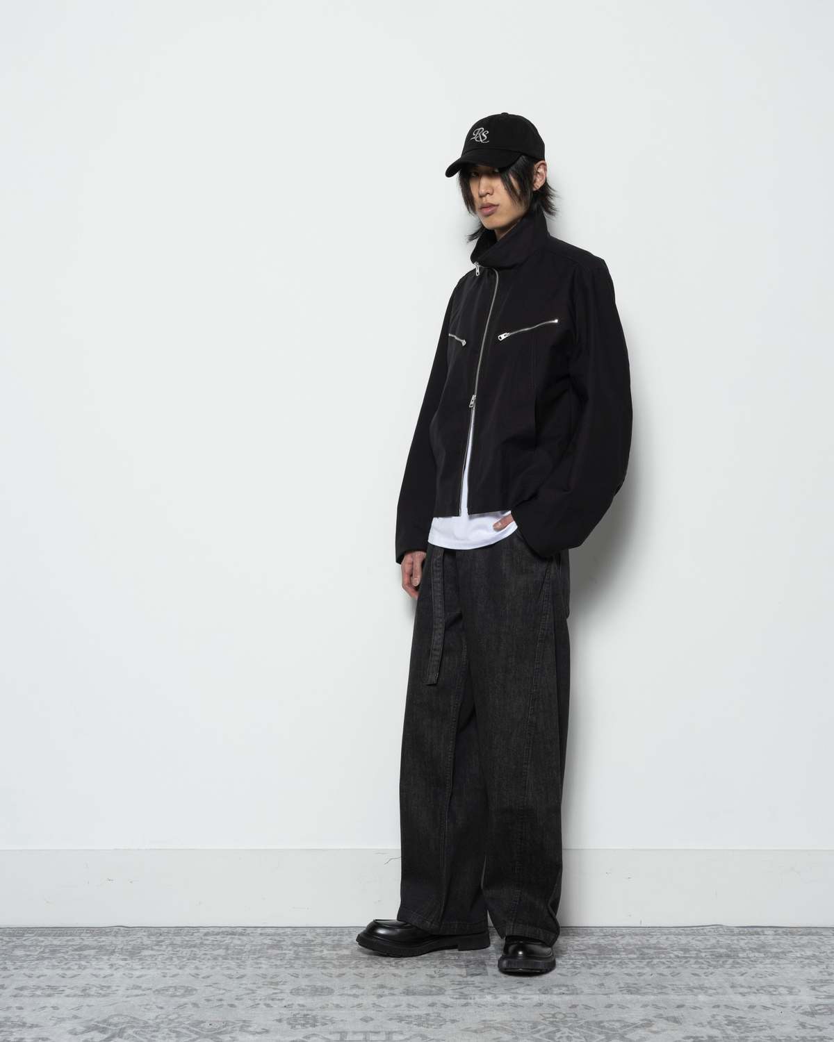Simple Project Double Placket Jacket - Black | Garmentory