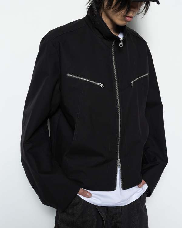 Simple Project Double Placket Jacket - Black | Garmentory