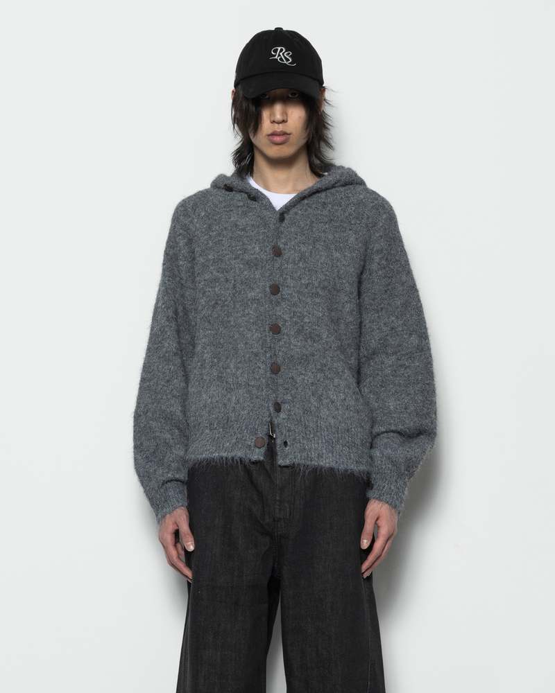 Simple Project Knitted Hoodie - Grey | Garmentory