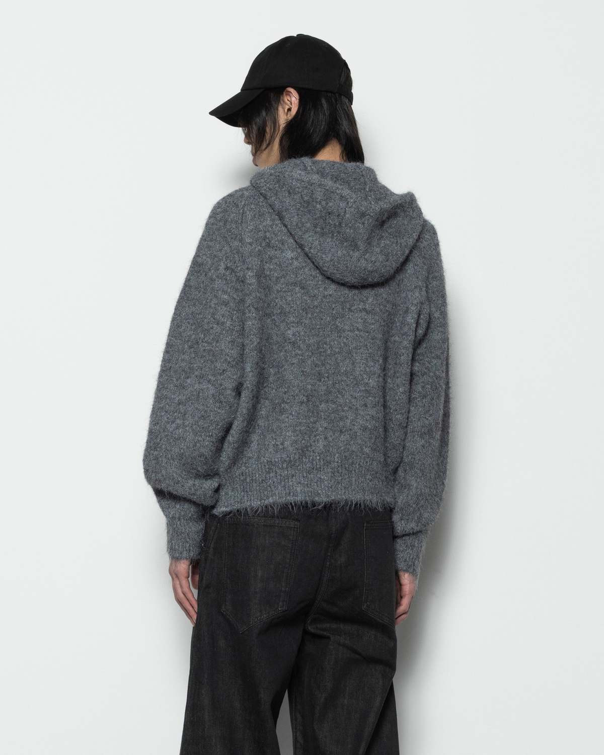 Simple Project Knitted Hoodie - Grey | Garmentory