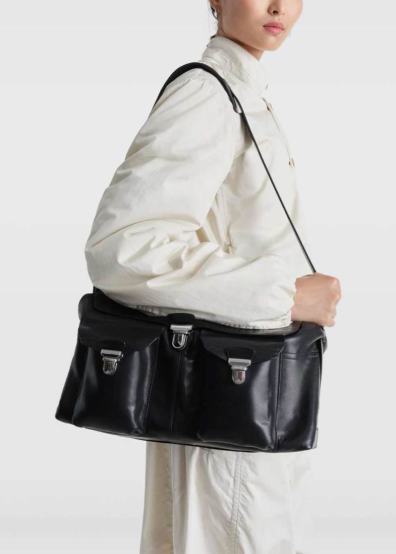 【関税込み】LEMAIRE ブラック Week-End Gear バッグ Black Week-end Gear Bag | LEMAIRE