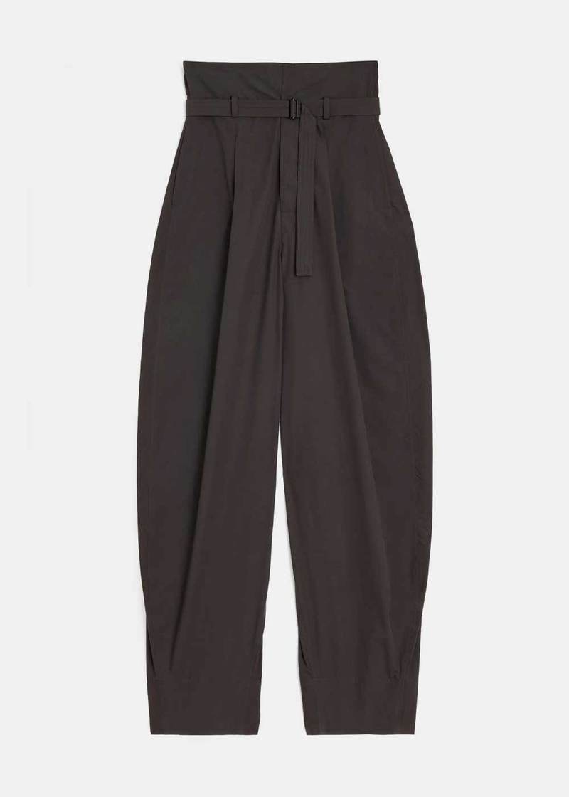 Lemaire｜CHINO PANTS (FOLDED WAISTBAND PANTS (PA1187 LF1 Lemaire Folded Waistband Pants - Dark Brown | Garmentory