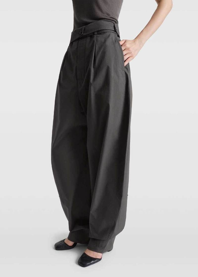 Lemaire Folded Waistband Pants - Dark Brown | Garmentory