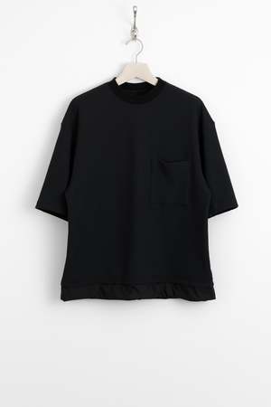 Meanswhile SOLOTEX Waffle SS Tee - Off Black | Garmentory