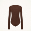 Wolford Merino Bodysuit - Brown Umber - Thumbnail 2