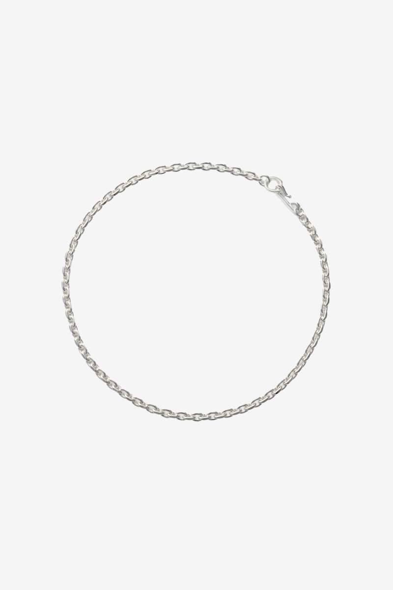 All Blues Anchor Necklace - Polished Silver
