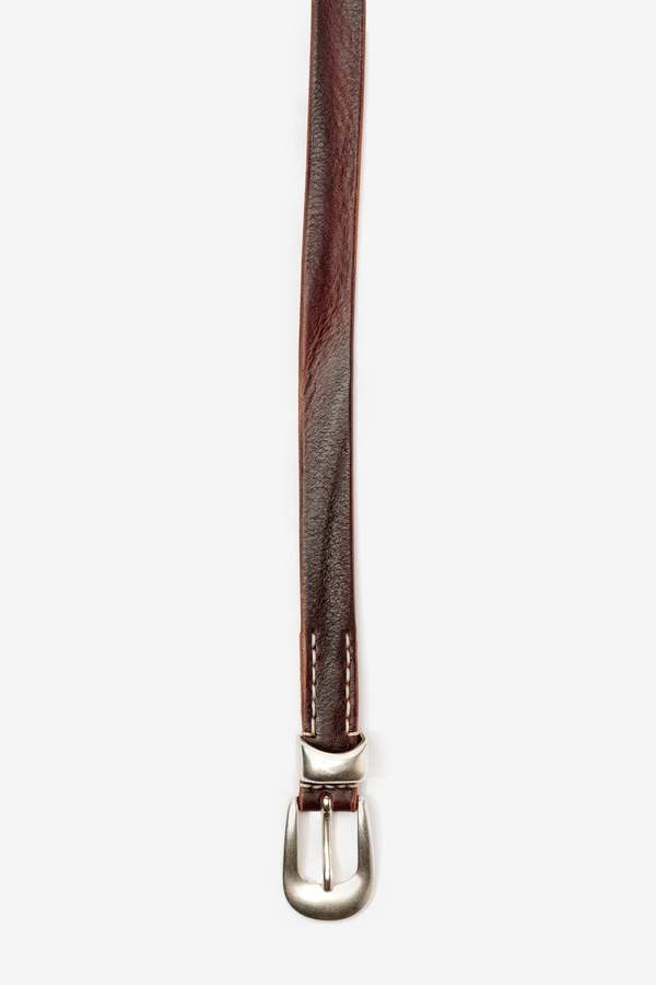 OUR LEGACY BELT 2CM BROWN LEATHER | TODAY CLOTHING