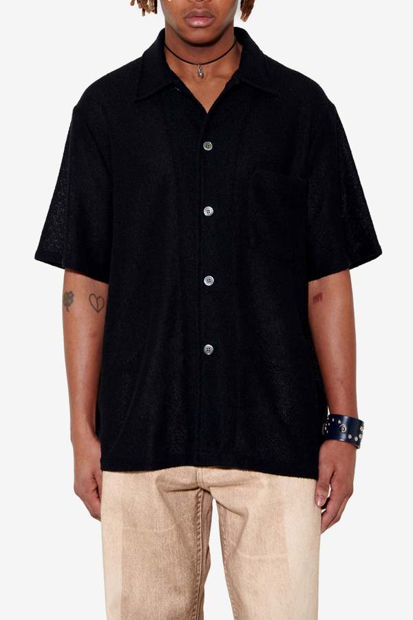 トップス OUR LEGACY BOX SHIRT SHORTSLEEVE Our Legacy - BOX SHIRT SHORTSLEEVE WHITE BOUCLE – LE LABO STORE