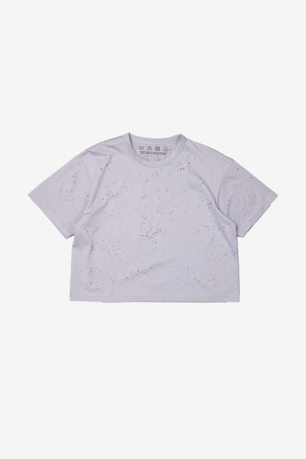 mfpen Destroyed Long Sleeve T-Shirt - Light Grey