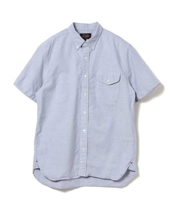 Beams Plus B.D. Short Sleeve Oxford Shirt - Sax Beams Plus B.D. Short Sleeve Oxford Shirt - Sax
