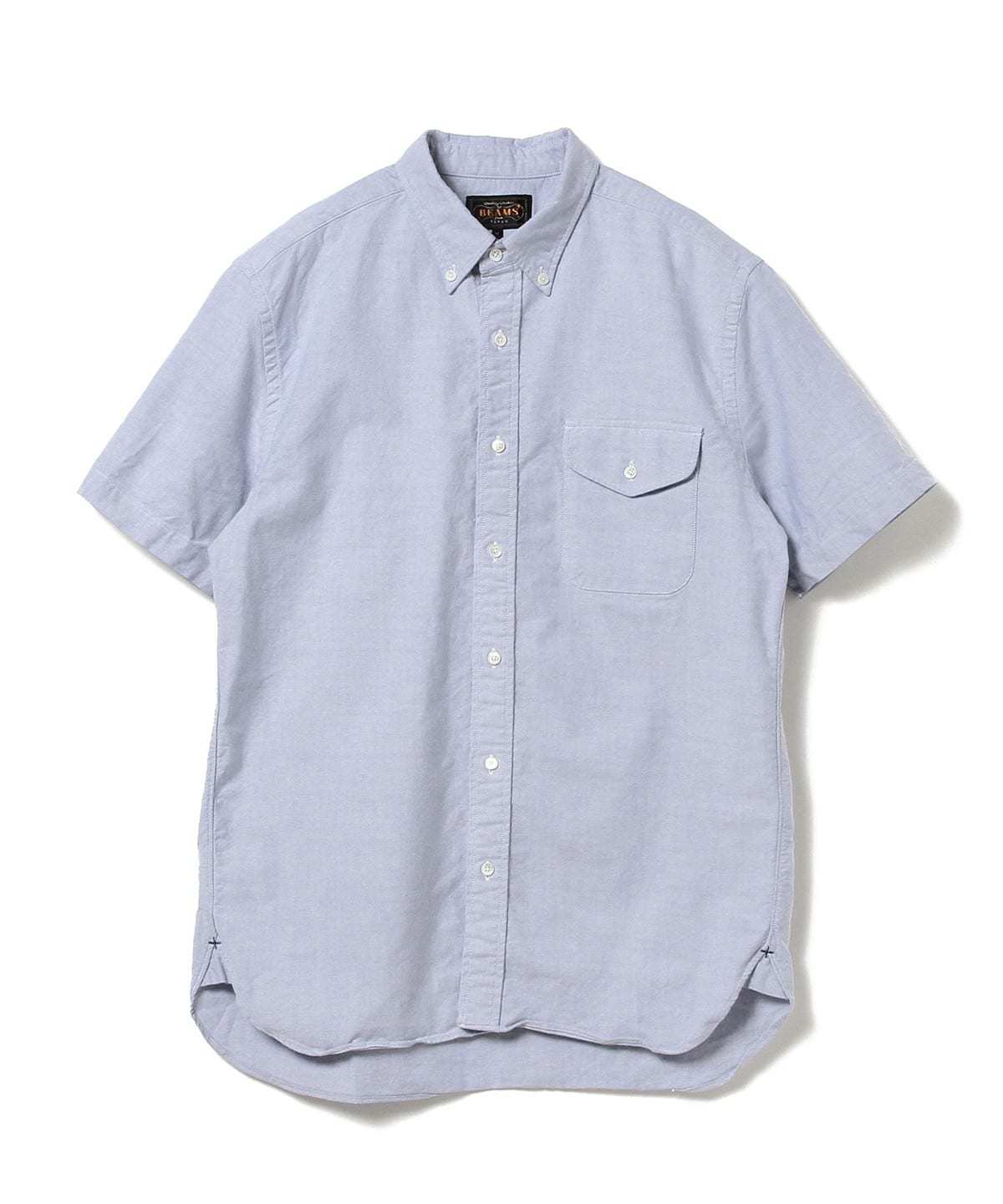 Beams Plus B.D. Short Sleeve Oxford Shirt - Sax - Image 1 of 5