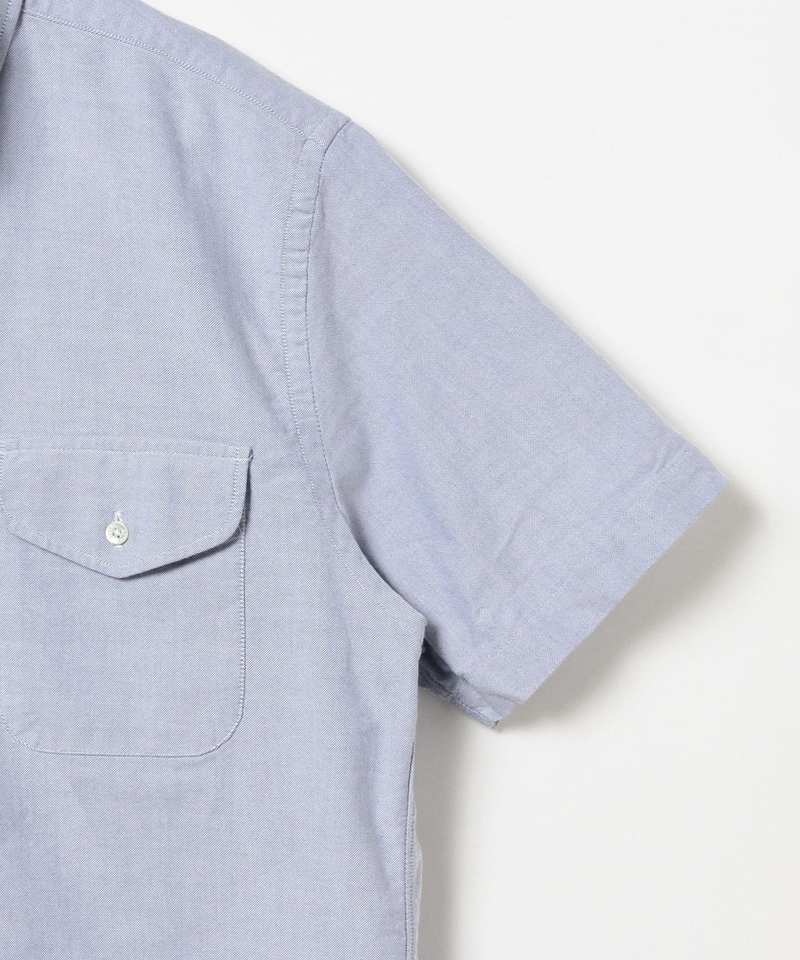 Beams Plus B.D. Short Sleeve Oxford Shirt - Sax