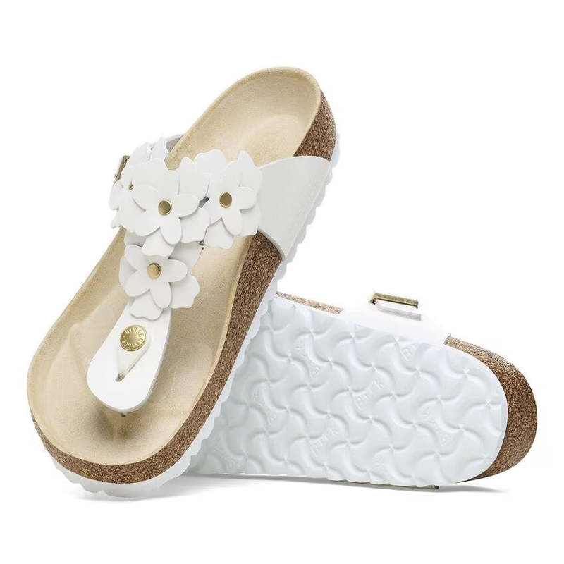 Birkenstock Gizeh Flower Sandal - White Birkenstock Gizeh Flower Sandal - White