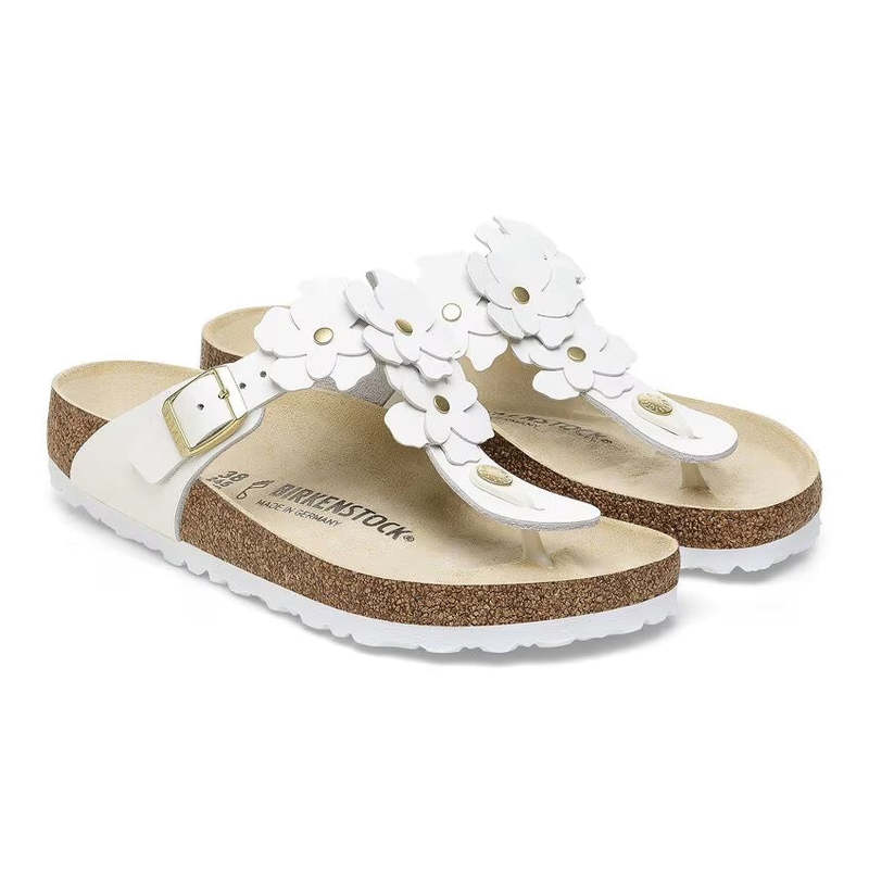 Birkenstock Gizeh Flower Sandal - White Birkenstock Gizeh Flower Sandal - White