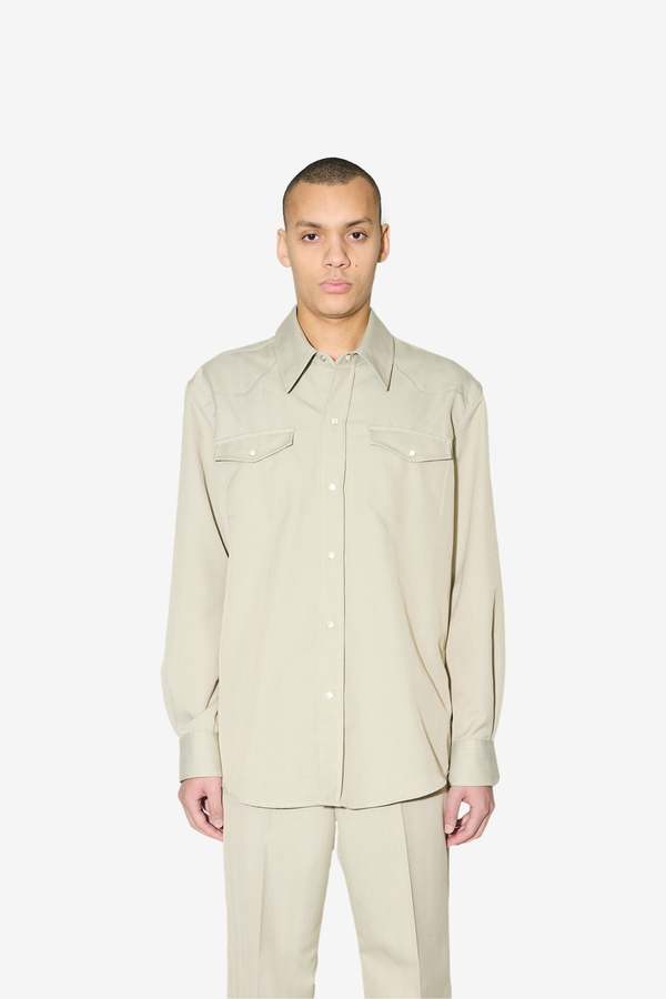 Our Legacy Frontier Shirt - Lucid Pistachio Rural Wool