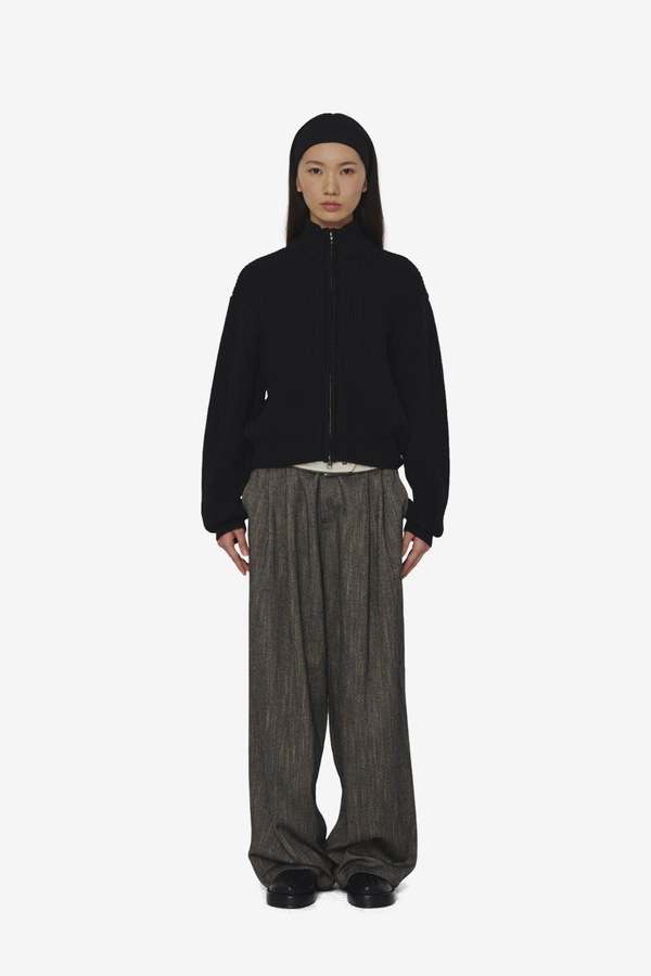 【AMOMENTO】24fw FULL NEEDLE CROP BLOUSON Full-Needle-Crop-Blouson-
