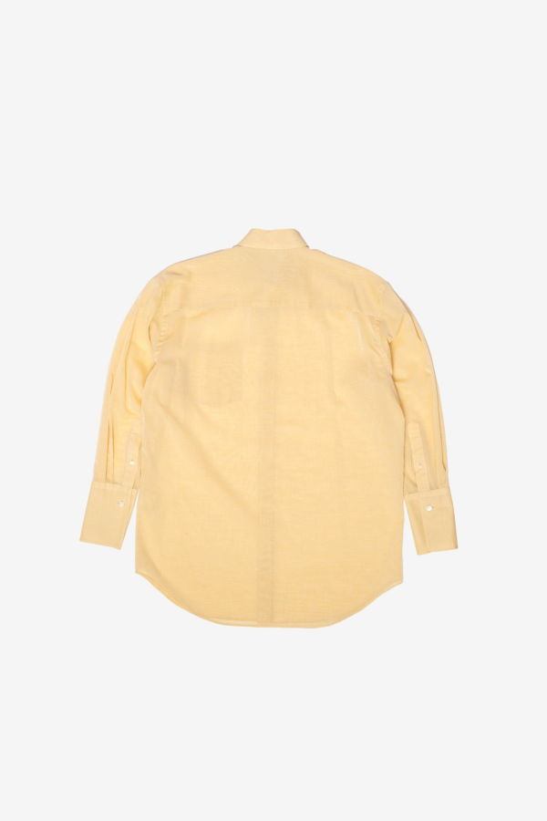Auralee Hard Twist Finx Organdy Shirt - Light Yellow Chambray