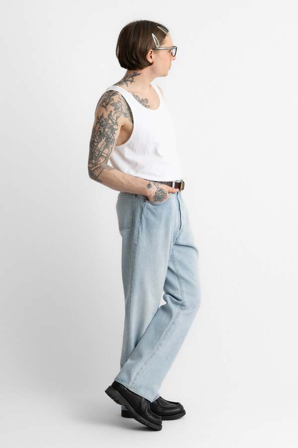 KAPTAIN SUNSHINE Skate Shoecut Denim Pants - Indigo Ice Wash
