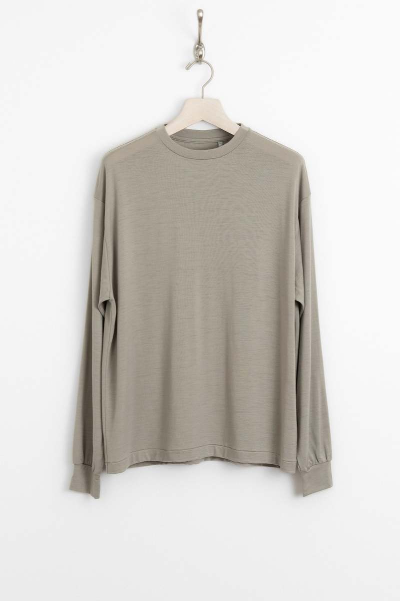 KAPTAIN SUNSHINE Super Soft Merino Tenjiku LS Tee - Misty Green