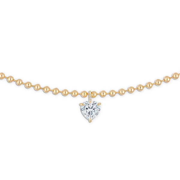 Alexa Leigh Heart Pendant Ball Chain Necklace