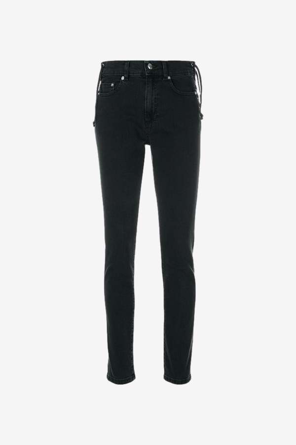 Alexander McQueen Laced Harvey Jeans - Black Stonewashed