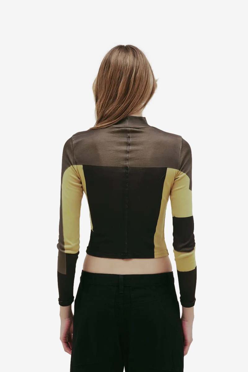 ECKHAUS LATTA Lapped Baby Turtleneck Top ECKHAUS LATTA Lapped Baby Turtleneck Top