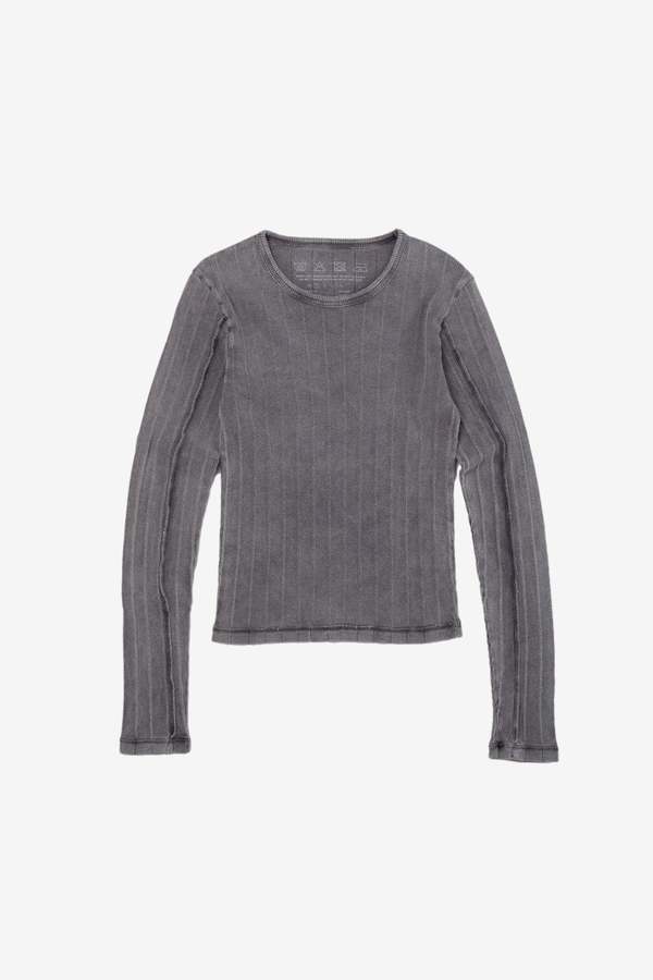 mfpen LS Rib Tee - Washed Graphite