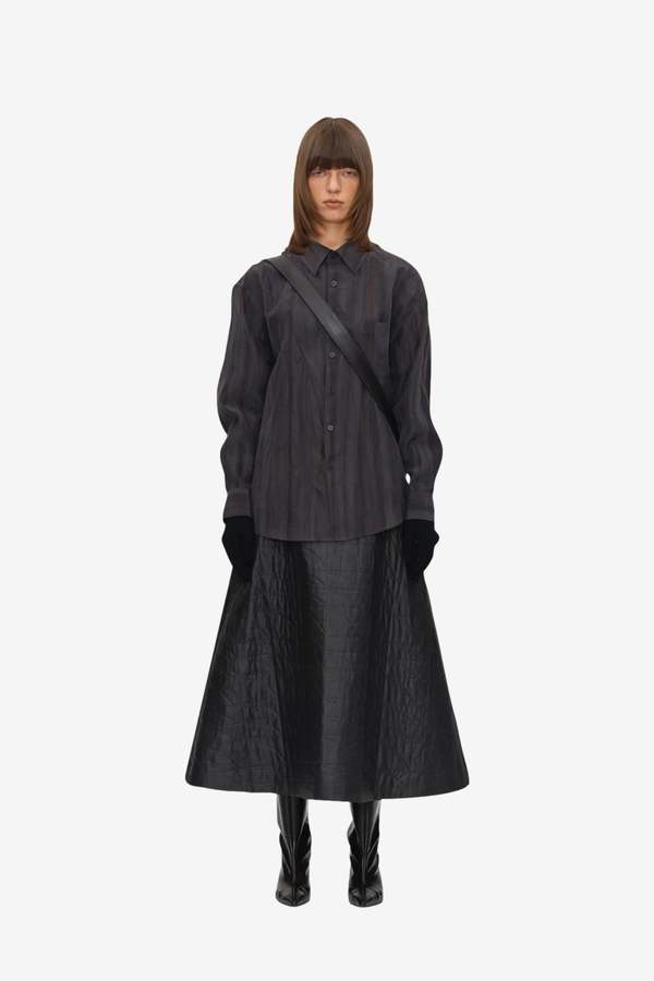 UMBER POSTPAST Natural Dyed Silk Classic Shirt Shirt - Purple