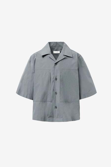 AMOMENTO Sheer Zip Up Shirt - Burgundy | Garmentory