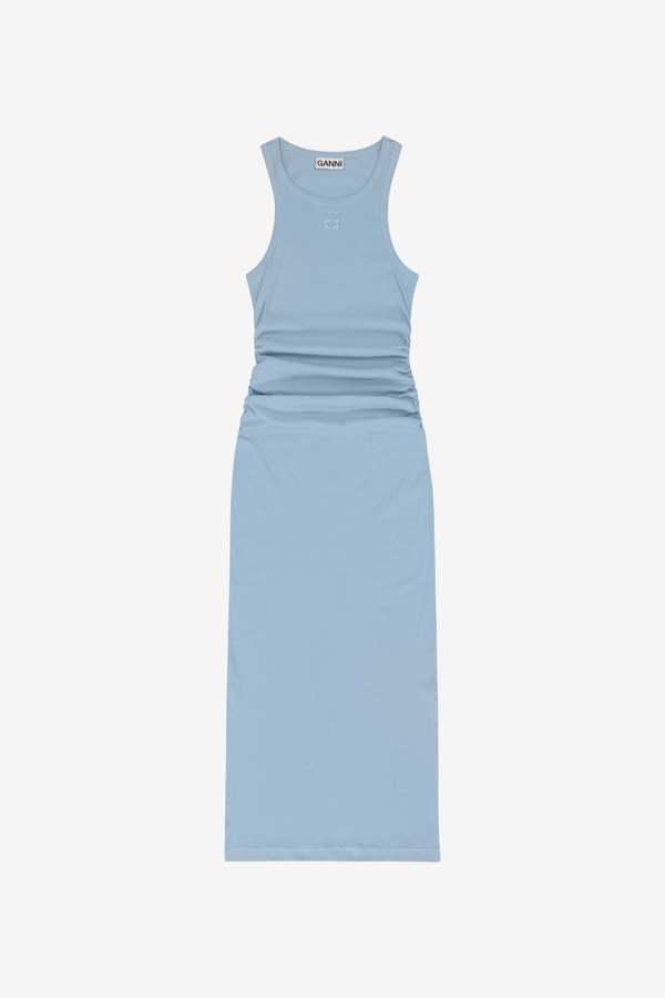 Ganni Soft Cotton Rib Tank Top Long Dress | Garmentory