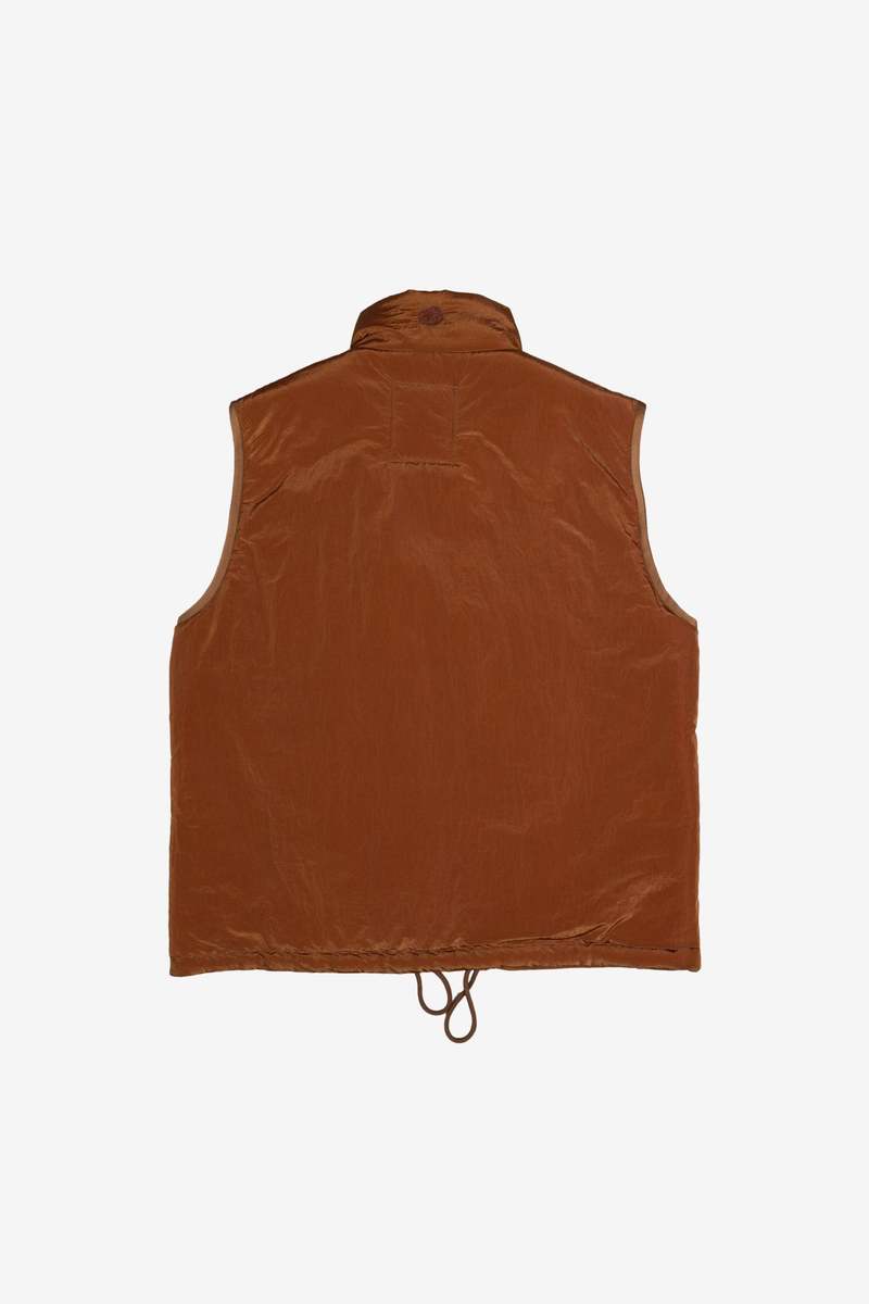 Ranra Treker Shiny Nylon Vest - Bronze Brown | Garmentory