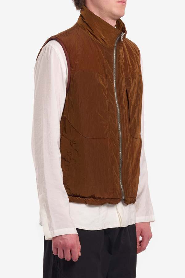 Ranra Treker Shiny Nylon Vest - Bronze Brown | Garmentory