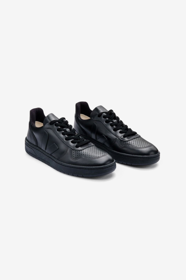 VEJA V-10 Leather Sneaker - All Black
