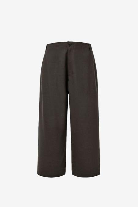AMOMENTO Black Drawstring Layered Banding Pants - Black