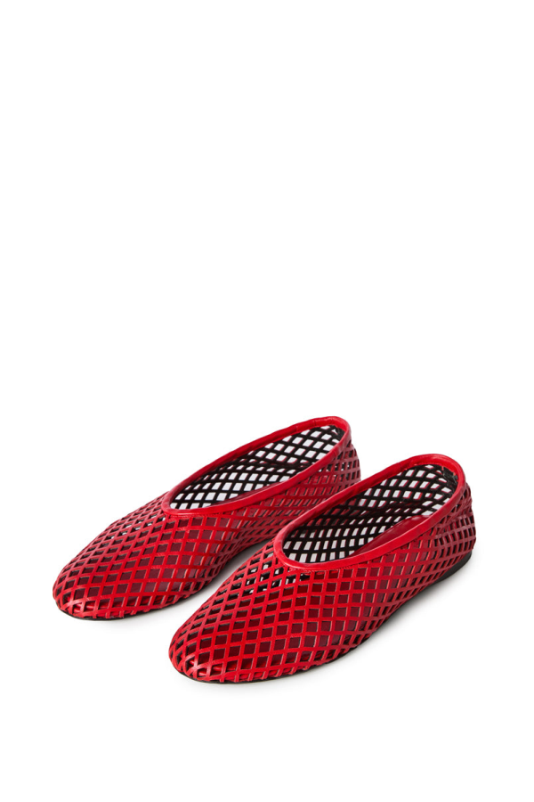 Proenza Schouler Tee Perforated Ballet Flats - Red