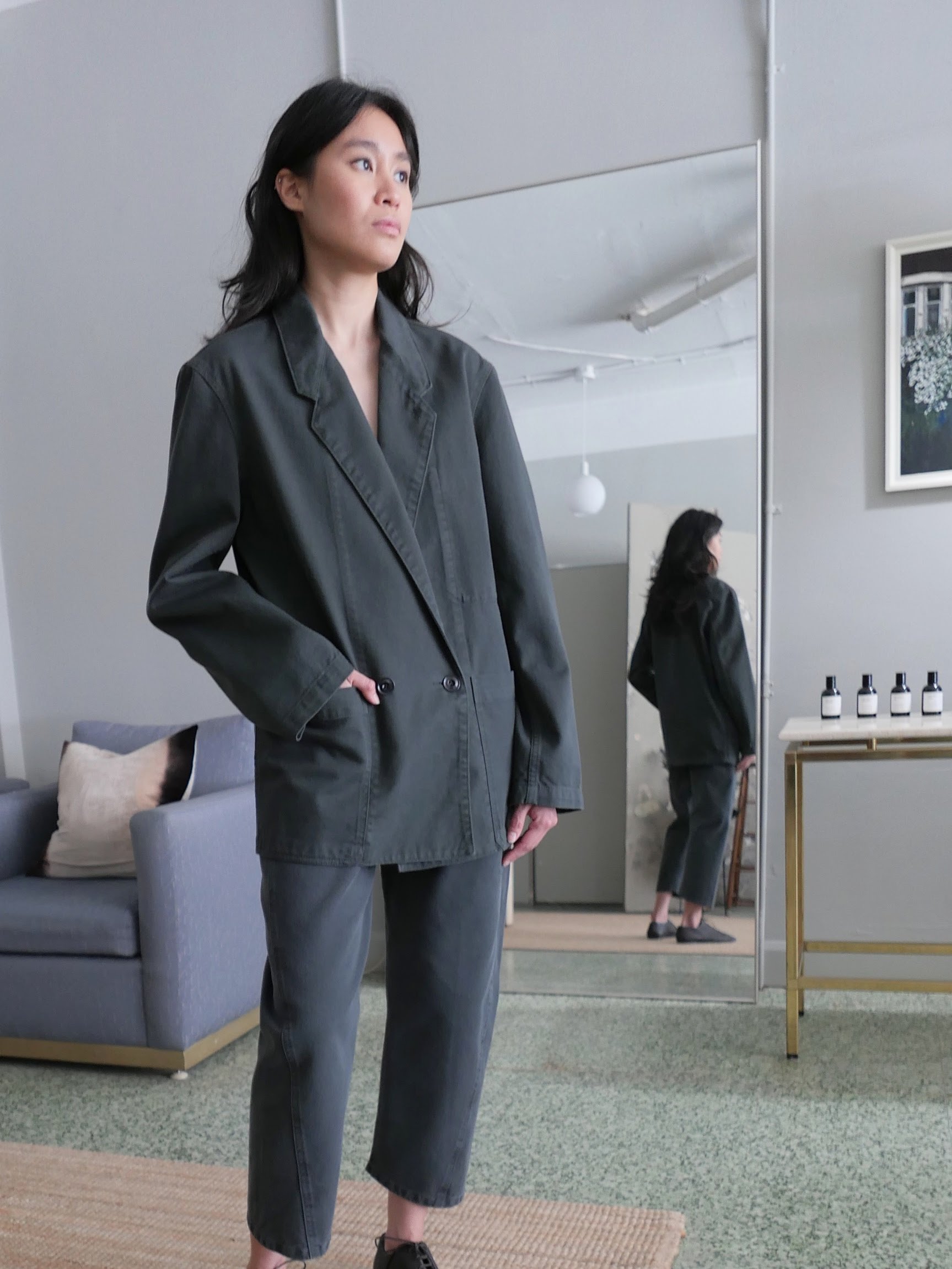 Lemaire Work Wear Blazer - Carbon Blue | Garmentory