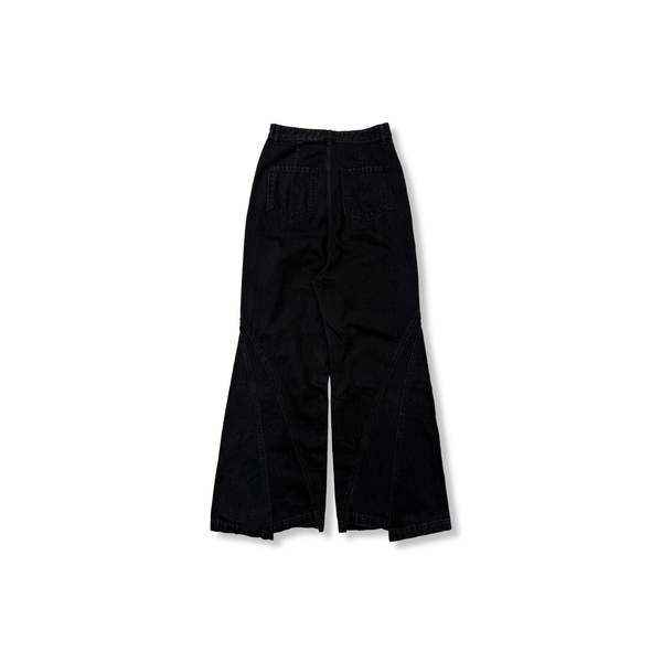 FFFPOSTALSERVICE Wide Denim Damaged Trousers - Washed Black