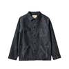Le Mont St Michel Vintage Washed Work Jacket - Black - Thumbnail 1