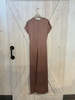 Alysi V-Neck Satin Dress - Choco - Thumbnail 2