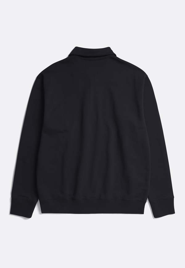 Norse Projects Ketel Relaxed Organic Half Zip - Black | Garmentory