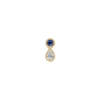Jennie Kwon Designs Blue Sapphire Diamond Dewdrop Stud Earring - Thumbnail 1