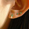 Jennie Kwon Designs Emerald Cadenza Stud Earring - Thumbnail 2