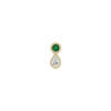 Jennie Kwon Designs Emerald Diamond Dewdrop Stud - Thumbnail 1