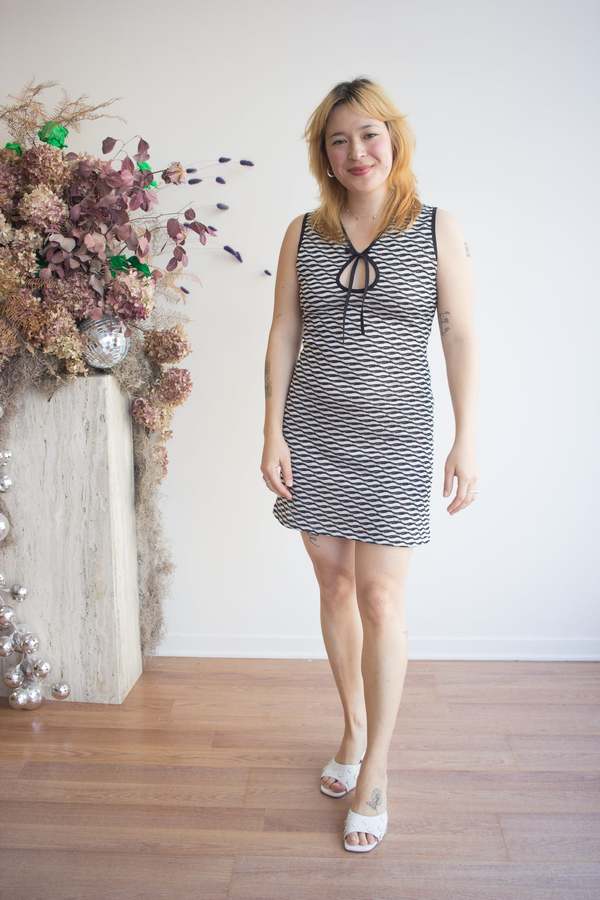 KSLAM Demie Mini Dress - Black & White