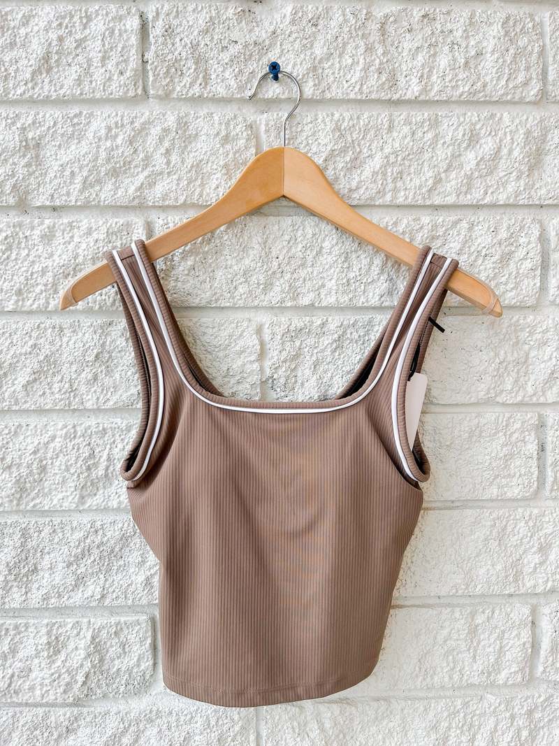 Varley Barney Piped Tank - Chocolate Chip Varley Barney Piped Tank - Chocolate Chip