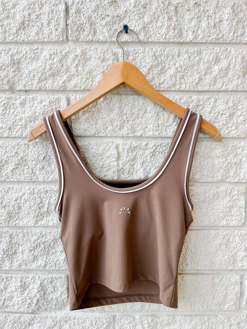 Varley Barney Piped Tank - Chocolate Chip Varley Barney Piped Tank - Chocolate Chip