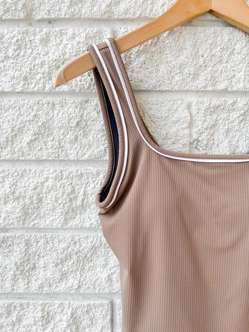 Varley Barney Piped Tank - Chocolate Chip Varley Barney Piped Tank - Chocolate Chip