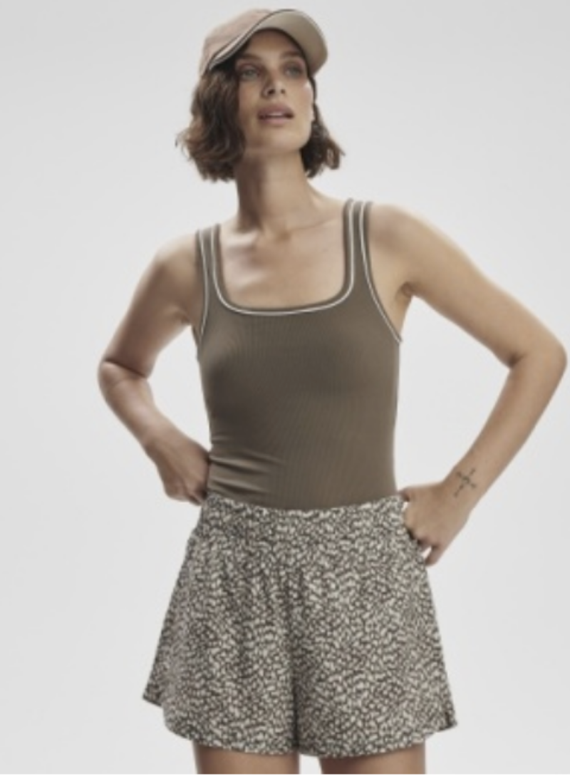 Varley Barney Piped Tank - Chocolate Chip Varley Barney Piped Tank - Chocolate Chip
