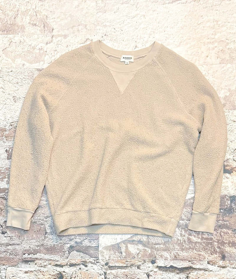 Asher Camille Boucle Sweatshirt - Stone Asher Camille Boucle Sweatshirt - Stone
